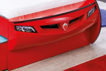 CARBED Кровать-машина Coupe с выдвижной кроватью Red 20.03.1306.00 в Дупленской - duplenskaya.mebel54.com | фото