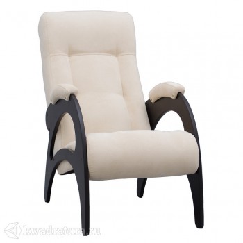 Кресло для отдыха Неаполь Модель 9 без лозы (Венге-эмаль/Ткань Ваниль Verona Vanilla) в Дупленской - duplenskaya.mebel54.com | фото