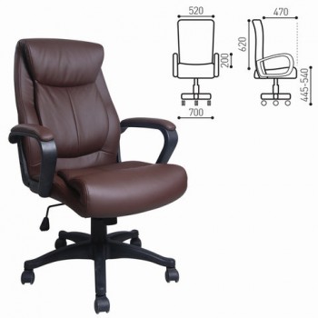 Кресло офисное BRABIX Enter EX-511 (коричневый) в Дупленской - duplenskaya.mebel54.com | фото