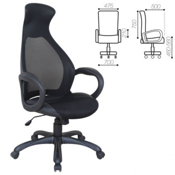 Кресло офисное BRABIX Genesis EX-517 (черное) в Дупленской - duplenskaya.mebel54.com | фото