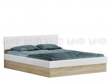 Кровать 1,4 спальня Фортуна (Дуб сонома/белый глянец) в Дупленской - duplenskaya.mebel54.com | фото