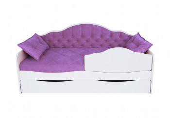 Кровать 190 серии Иллюзия Лайт 1 ящик 32 Фиолетовый (подушки) в Дупленской - duplenskaya.mebel54.com | фото