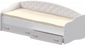 Кровать Софа-7 с мягкой спинкой (800х1900) Белый в Дупленской - duplenskaya.mebel54.com | фото